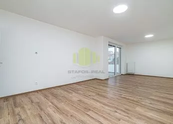 Pronájem novostavby bytu 2+kk 66,32 m2 + 10,45 m2 lodžie, Janského, Olomouc - Povel